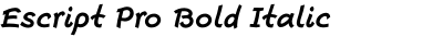 Escript Pro Bold Italic